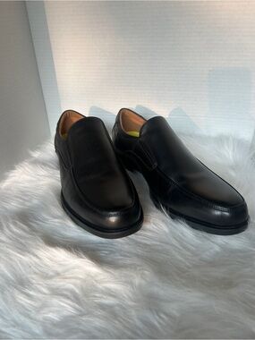 Florsheim Black Leather Slip-On Loafers